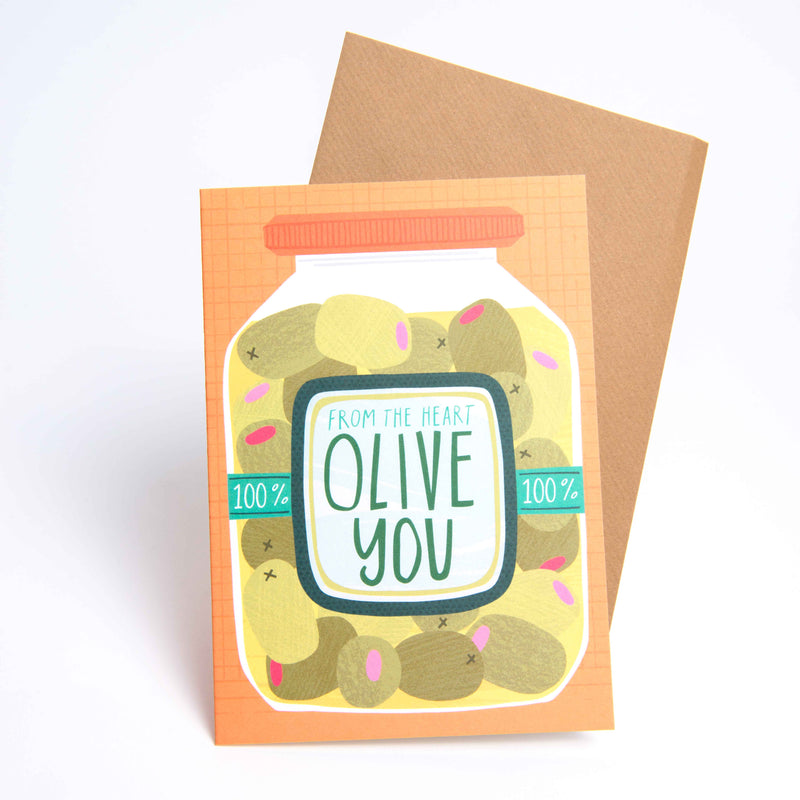 Grußkarte Olive